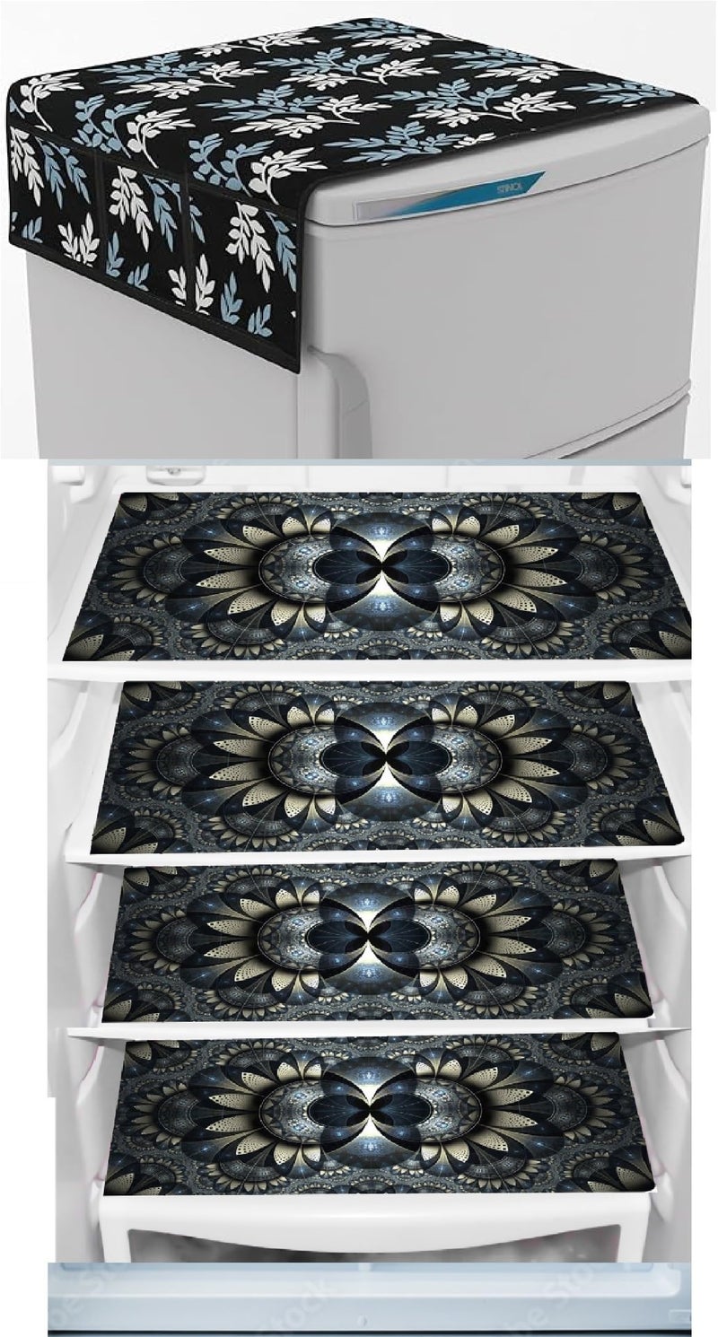 THE LION'S SHARE THE LION'S SHARE Fridge Top Cover(21 X 39 Inches), 4 Fridge Mats (11 X 17 Inches)(Set of 5 Pieces).TLS-369  - Image 1