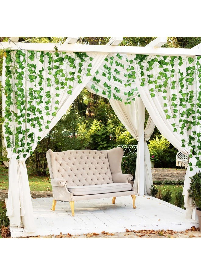 DECGOL 12 Pack 90 FT Artificial Ivy Garland, Fake Ivy Leaf Plants Vine Greenery Garland Home Kitchen Balcony Garden Office Wedding Wall Decor - Image 4