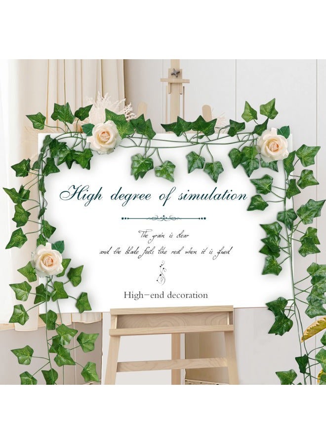 DECGOL 12 Pack 90 FT Artificial Ivy Garland, Fake Ivy Leaf Plants Vine Greenery Garland Home Kitchen Balcony Garden Office Wedding Wall Decor - Image 3