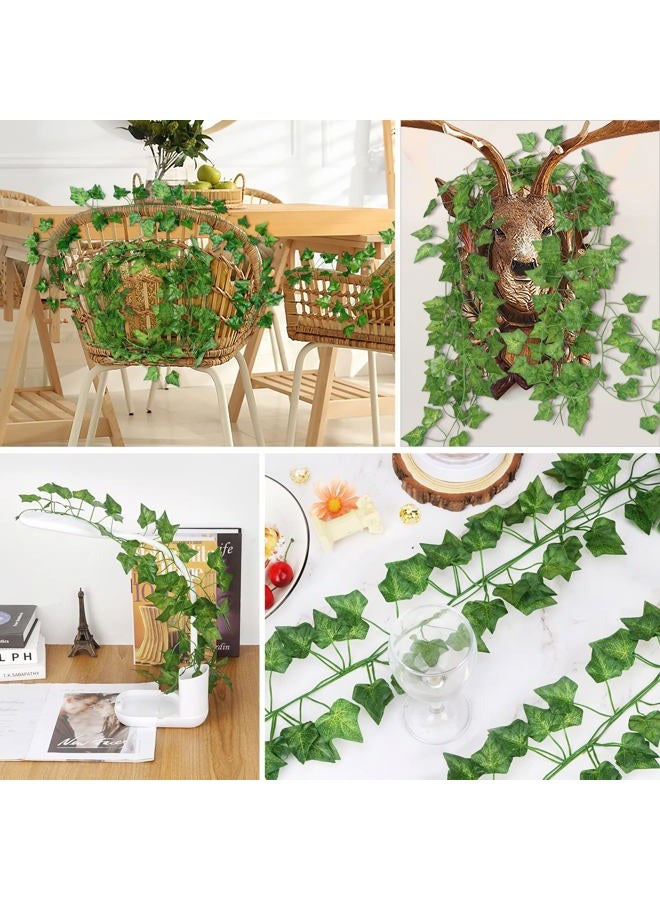DECGOL 12 Pack 90 FT Artificial Ivy Garland, Fake Ivy Leaf Plants Vine Greenery Garland Home Kitchen Balcony Garden Office Wedding Wall Decor - Image 5
