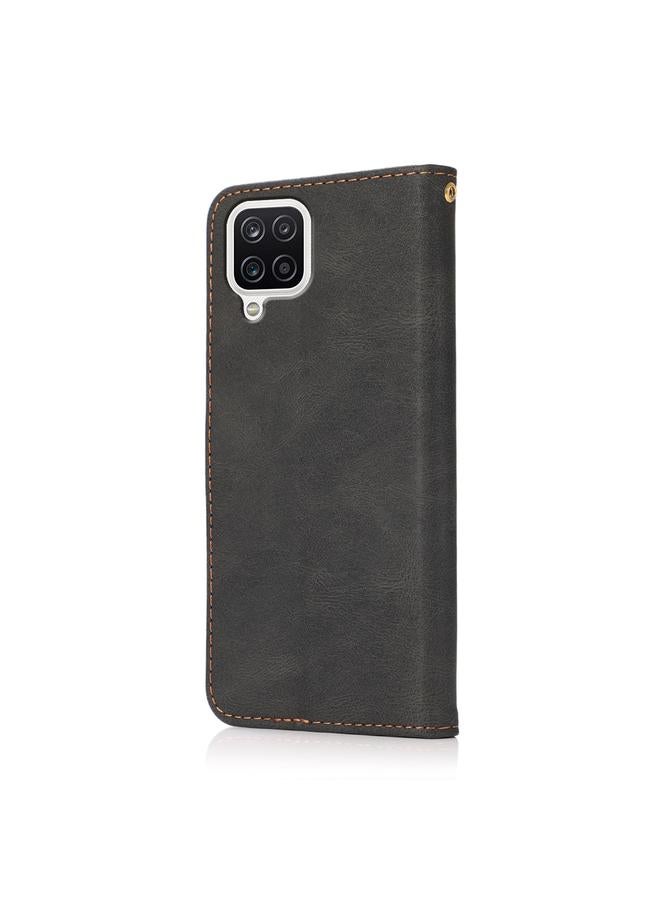 S-TOP Case For Samsung Galaxy A22 4G Dual-color Stitching Leather Phone Case - Image 3