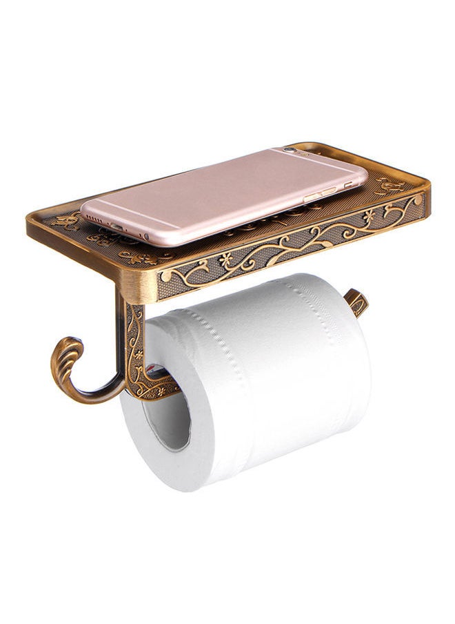 NIBEMINENT - Wall Mounted Toilet Tissue Holder Stand Coffee 0.23kg - Image 1