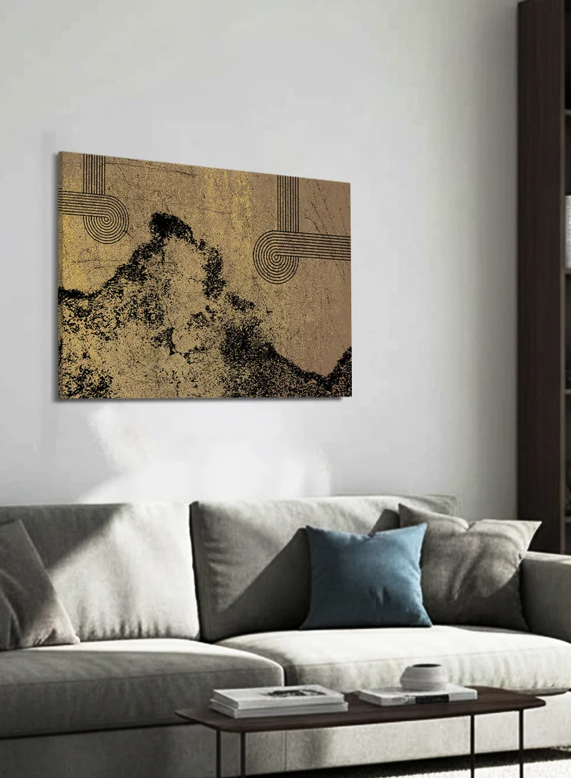 LOWHA Canvas Wall Art Stretched Over Wooden Frame with Abstract Design