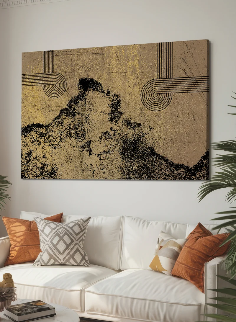 LOWHA Canvas Wall Art Stretched Over Wooden Frame with Abstract Design