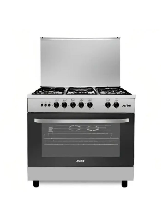 Arrow 5-burner gas oven - Full safety features - 55*80 cm - Steel - RO-8055GSF
