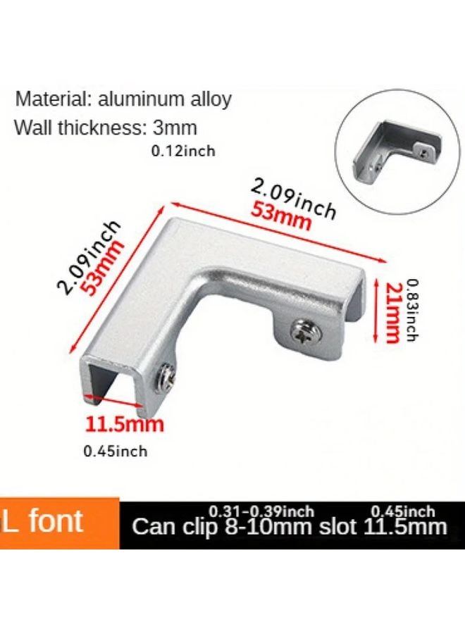 Aluminum L Shaped Glass Clamp Corrosion Resistant No Hole Attachment 8 10mm Glass - Image 4