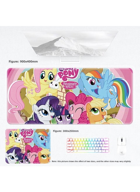 Pony Polly Mouse Pad Keyboard Pad Student Office Game-color:600x300x3mm-pattern:My Little Pony 110