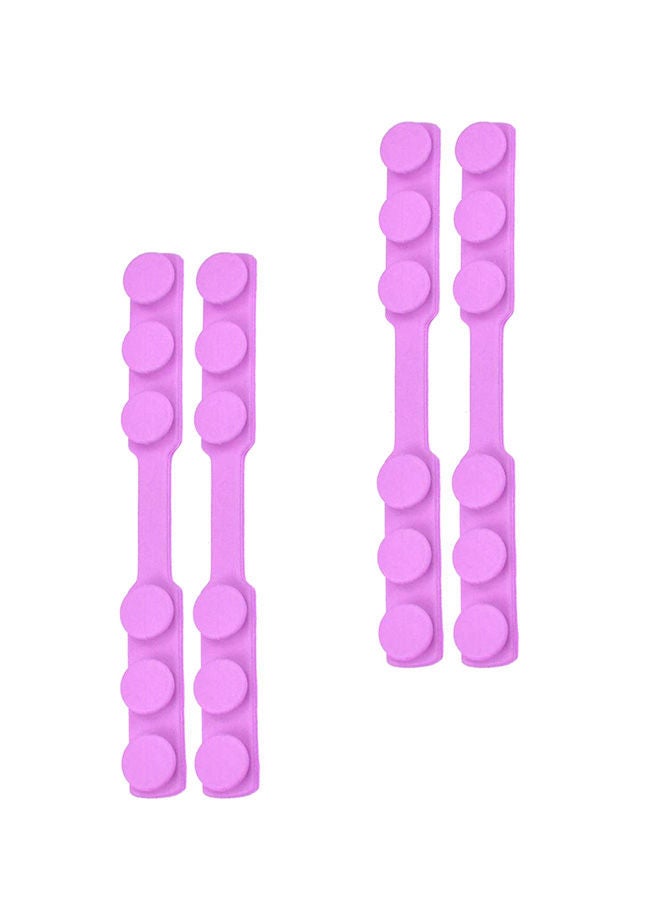 NIBEMINENT 4-Piece Adjustable Anti-Slip Mask Strap Extension Ear Hook Set Pink - Image 1