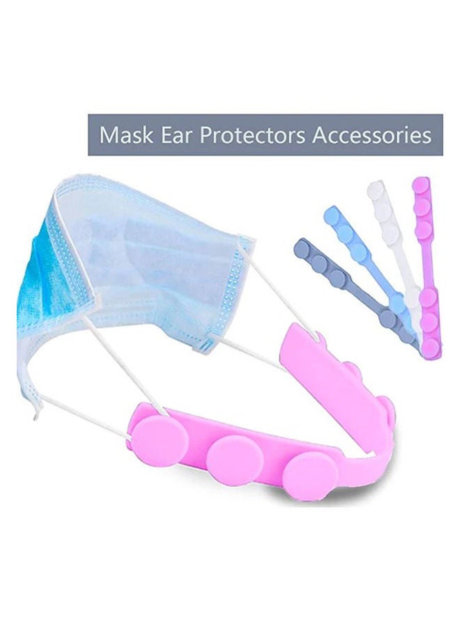 NIBEMINENT 4-Piece Adjustable Anti-Slip Mask Strap Extension Ear Hook Set Pink - Image 5