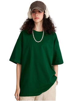 Unisex Casual Loose Shoulder Oversize Crew Neck T-shirt