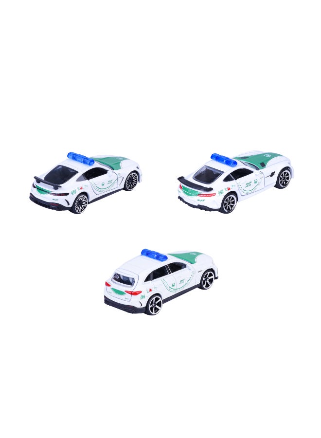 Majorette Dubai Police Mercedes-Benz AMG - 3 Pack Die Cast – Super Car's (1:64 Scale) – Die-Cast Toy Car for Kids & Collectors - Image 4