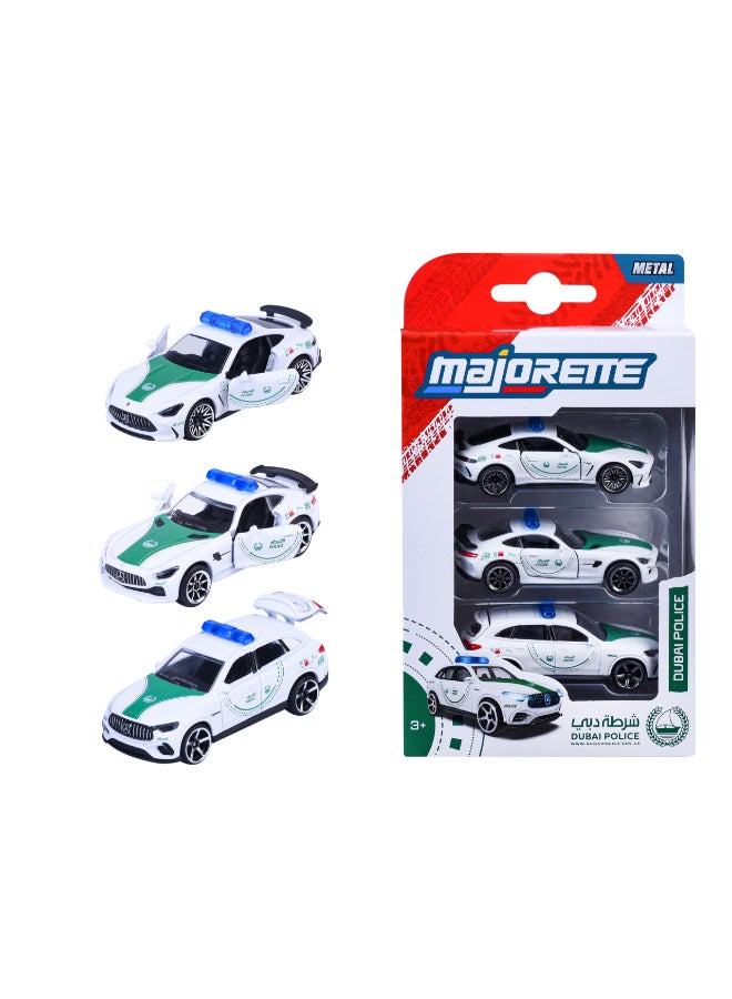 Majorette Dubai Police Mercedes-Benz AMG - 3 Pack Die Cast – Super Car's (1:64 Scale) – Die-Cast Toy Car for Kids & Collectors - Image 1