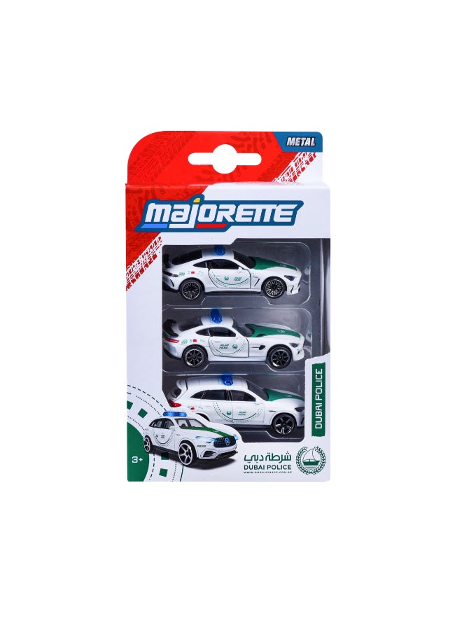 Majorette Dubai Police Mercedes-Benz AMG - 3 Pack Die Cast – Super Car's (1:64 Scale) – Die-Cast Toy Car for Kids & Collectors - Image 2