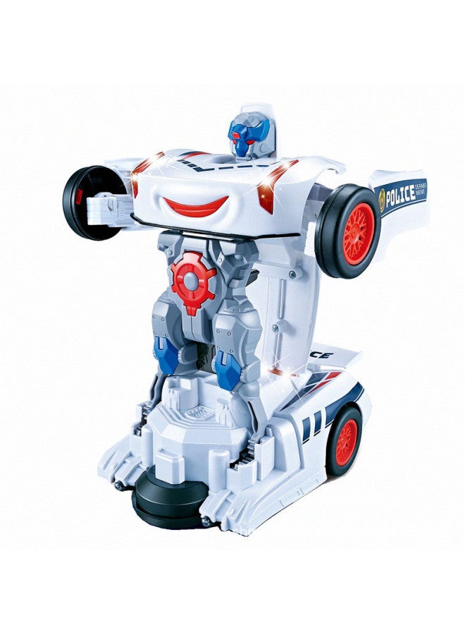 Cross-border Children's Deformation Car Robot Toy Boy Electric Cartoon Music Car Lights Universal Wholesale