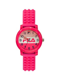 Girls Analog Round Shape Silicone Wrist Watch 38-203-003 - 30 Mm