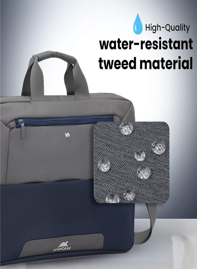RIVACASE Suzuka 7757 Steel Blue/Grey Laptop Bag 17.3" Inches - Image 3