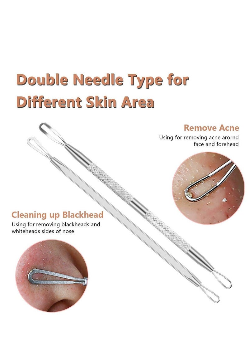 SYOSI Pimple Popper Tool Kit Stocking Stuffers Blackhead Remover Kit 6 Pcs Ingrown Hair Removal Kit White Heads Removers Pore Extraction Tool Facial Skin Acne Zit Tools  - Image 5