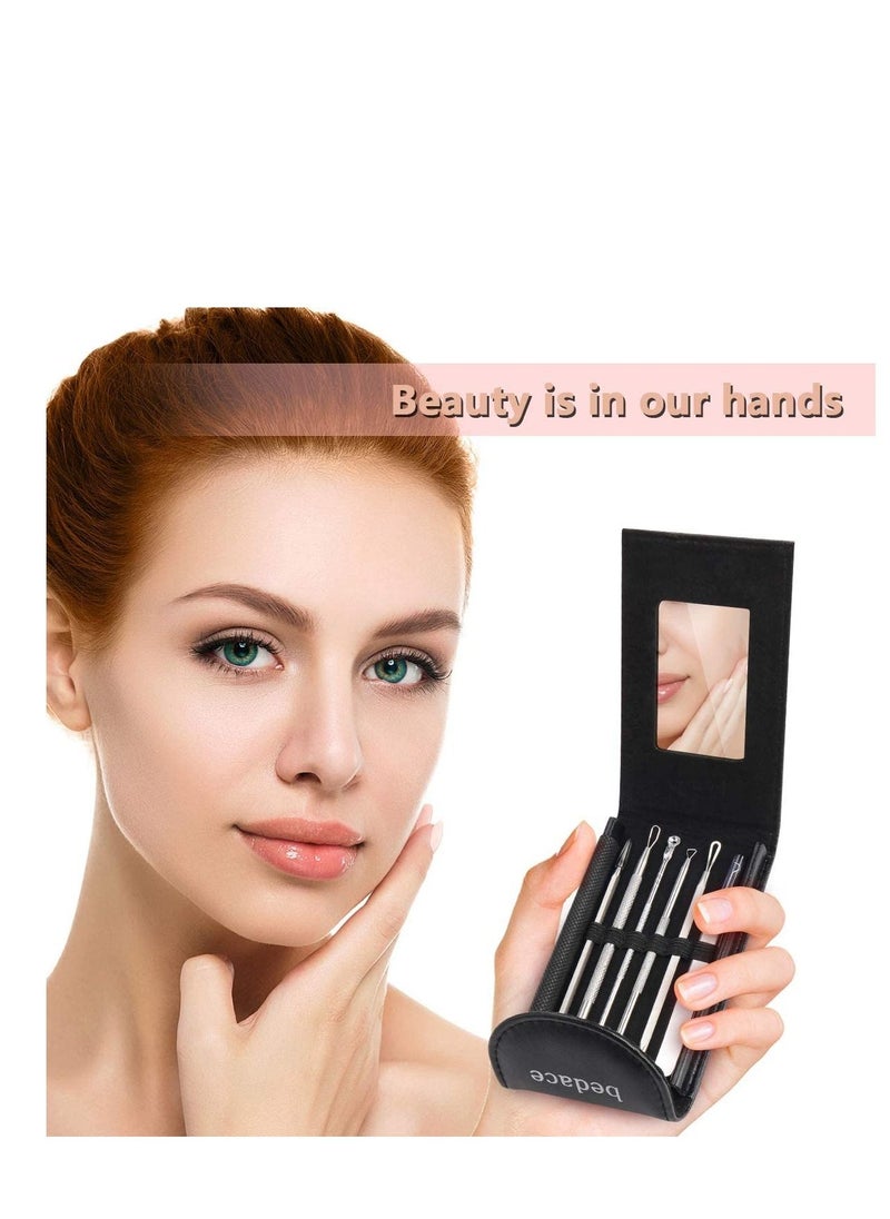 SYOSI Pimple Popper Tool Kit Stocking Stuffers Blackhead Remover Kit 6 Pcs Ingrown Hair Removal Kit White Heads Removers Pore Extraction Tool Facial Skin Acne Zit Tools  - Image 4