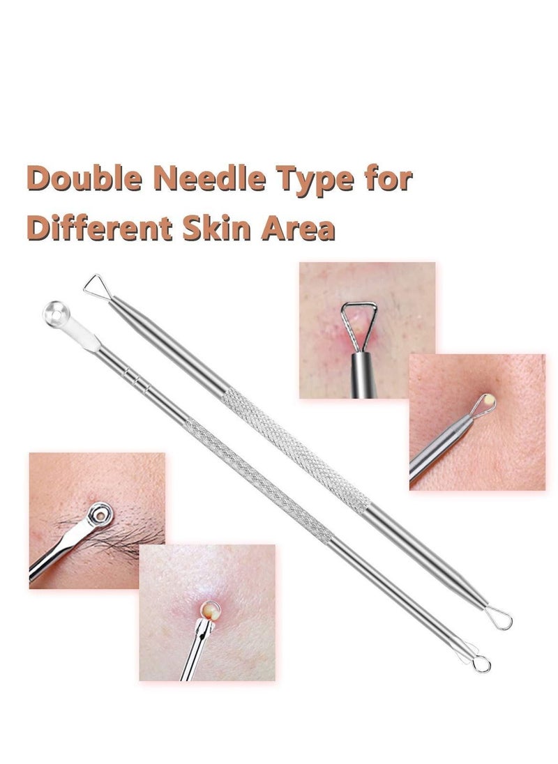 SYOSI Pimple Popper Tool Kit Stocking Stuffers Blackhead Remover Kit 6 Pcs Ingrown Hair Removal Kit White Heads Removers Pore Extraction Tool Facial Skin Acne Zit Tools  - Image 3