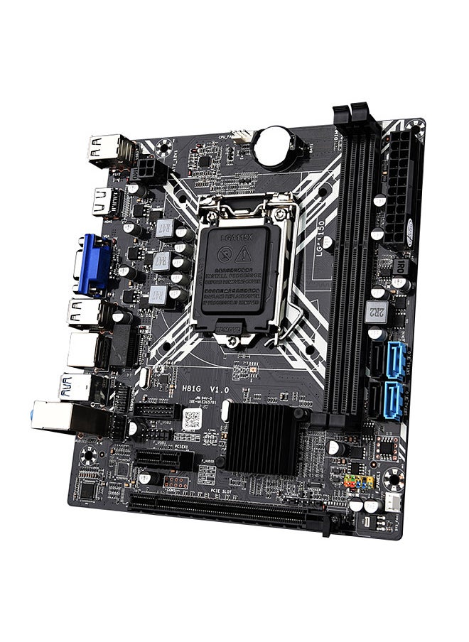 JINGSHA H81G Computer Motherboard Gaming Mainboard Dual-channel DDR3 Memory Slots 100M Network Card Support LGA1150 CPU