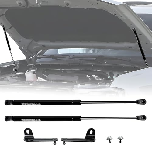 JHD-TOGO Front Hood Struts Kit for Ford Ranger 2024+ No Drill Hydraulic Lift Supports, Black Powder Coated Brackets & Durable Gas Springs, Compatible with Ford Ranger Accessories 2024-2026, 2 PCS - Image 1