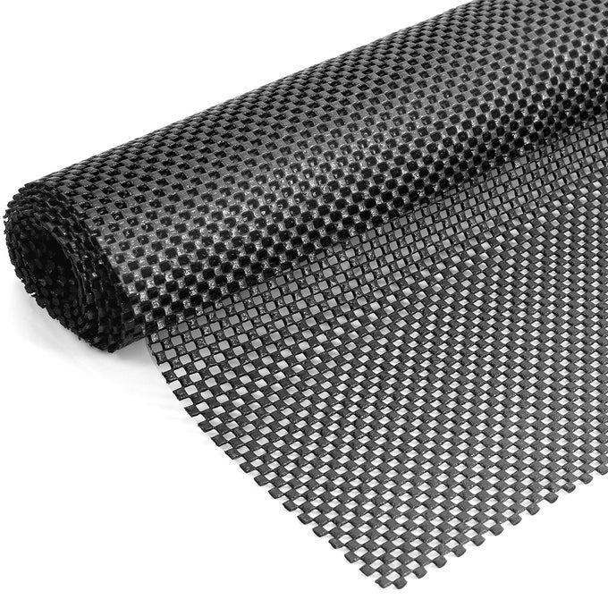 120 X 180 CM MULTIPURPOSE NON SLIP MAT THICK 400GSM RUG PADDING UNDERLAY LARGE ANTI SLIP GRIPPER ROLL SHELF DRAWER LINER FOR CARPET CAR ROOF HOME OFFICE BLACK