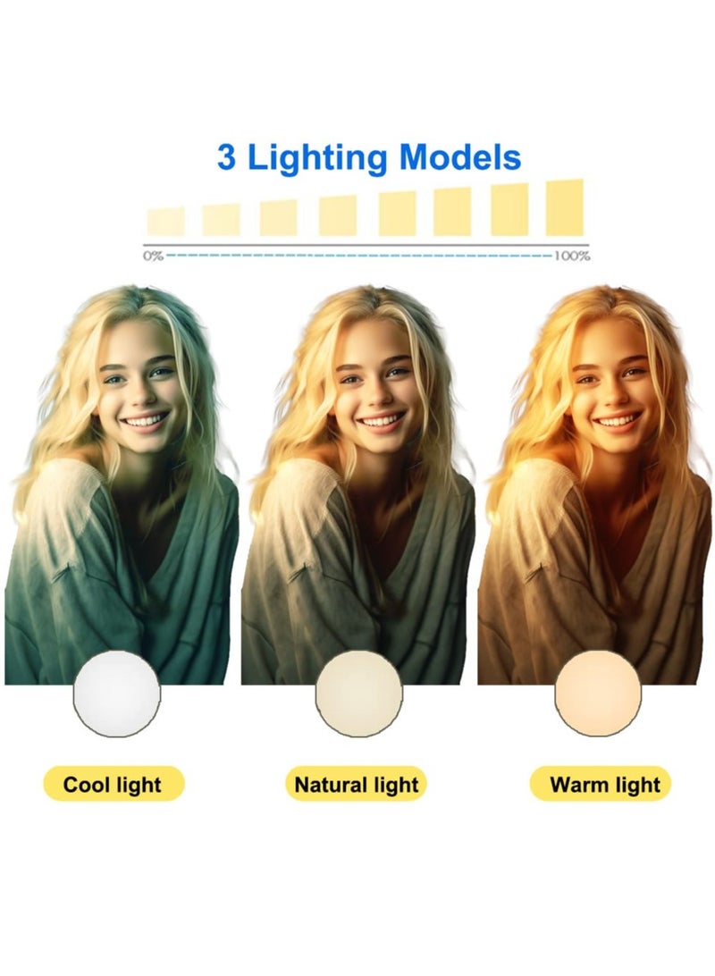 Excefore Selfie Light, 54 LED Rechargeable Ring Light Fill Video Light with Clip, Adjusted 3 Light Modes for Phone, iPhone, Android, iPad, Laptop, for Makeup, TikTok, Selfie, Vlog, Video Conference - Image 3