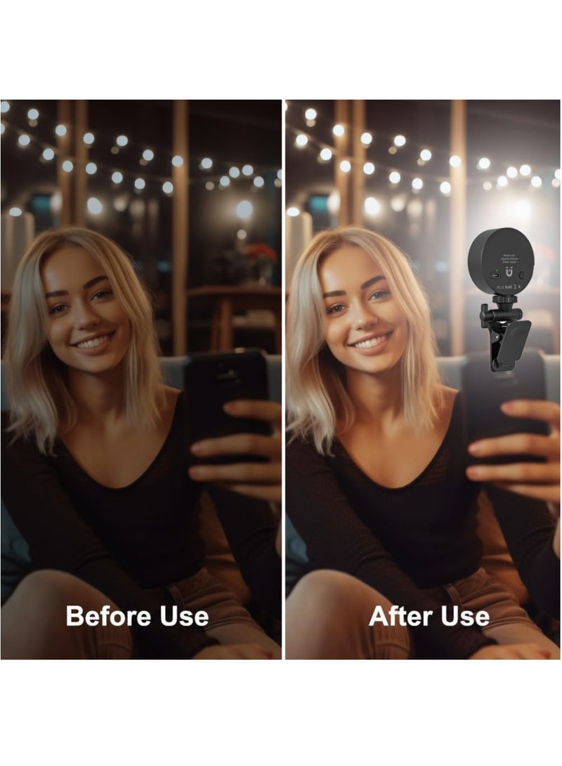 Excefore Selfie Light, 54 LED Rechargeable Ring Light Fill Video Light with Clip, Adjusted 3 Light Modes for Phone, iPhone, Android, iPad, Laptop, for Makeup, TikTok, Selfie, Vlog, Video Conference - Image 2