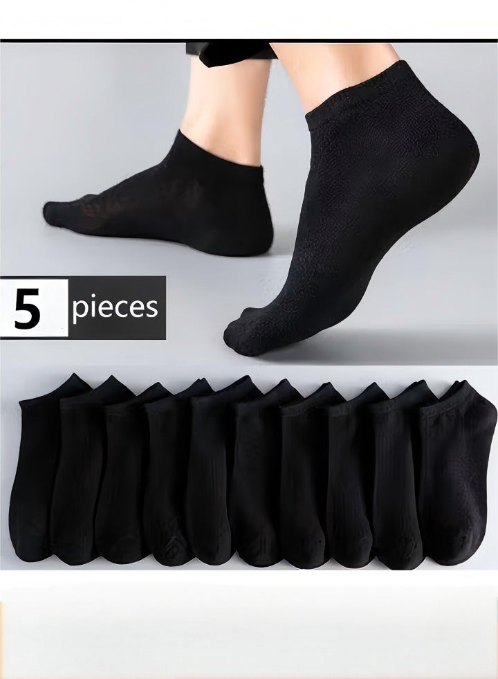 5 Pairs Low Cut Ankle Socks for Men/Women Thin Athletic Sock Pack Socks, Low Cut Comfort Breathable Casual Socks - Image 1