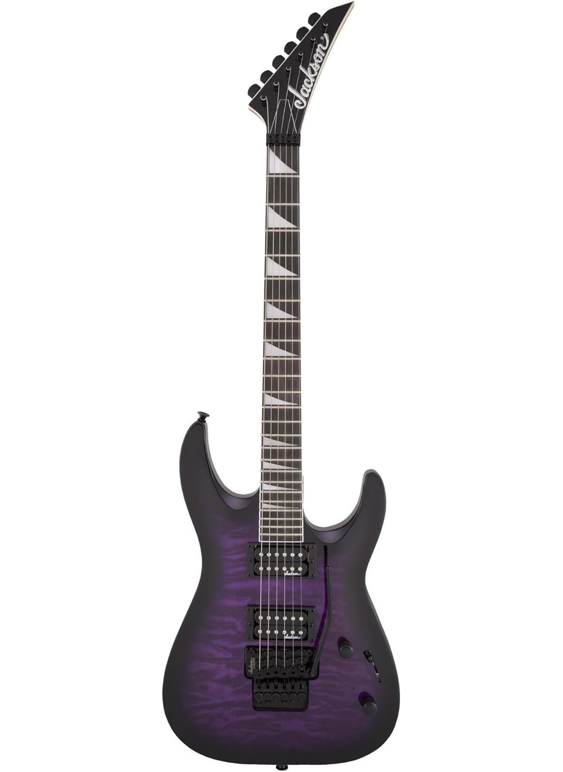 Jackson - Jackson JS Series Dinky Arch Top JS32Q DKA 6String Electric Guitar Purple Burst Bundle with Jackson Heavy Duty and Secure MultiFit Molded Case for Dinky and Soloist Guitars Black 2 Items - Image 1
