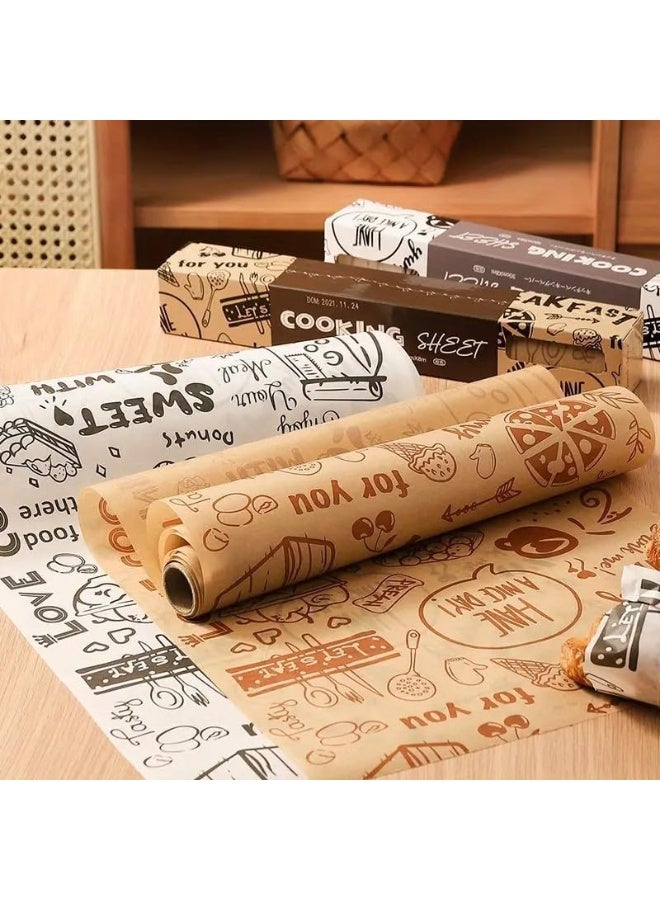 Baking Paper Food Grade Parchment Paper High Quality Baking Parchment Paper Roll Newspaper Style Parchment Paper for Food Wrapping and Baking (0.3 x 5m) - Image 5