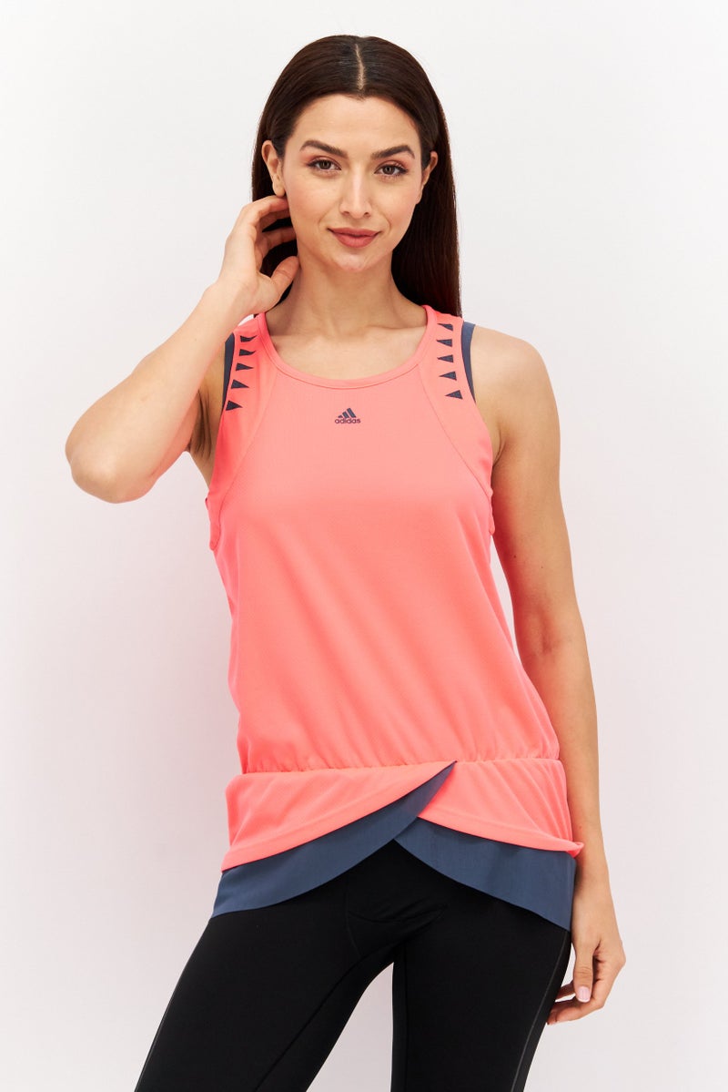 Adidas Women Sportswear Fit Training Top, Coral - Image 1