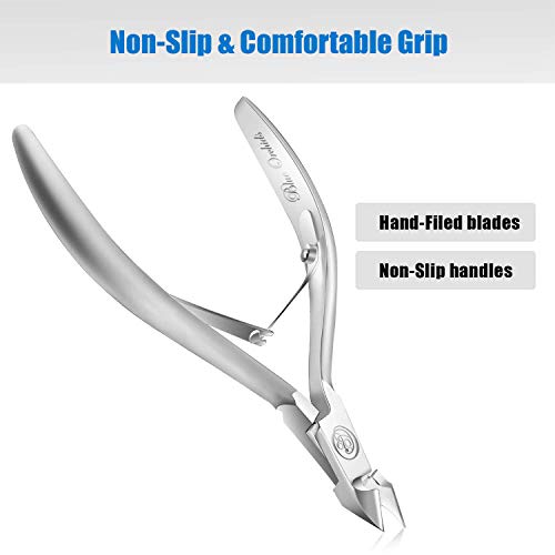 Blueorchids Cuticle Trimmer with Cuticle Pusher - Cuticle Remover Cuticle Nipper Professional Stainless Steel Cuticle Cutter Clipper Durable Pedicure Manicure Tools for Fingernails and Toenails - Image 5