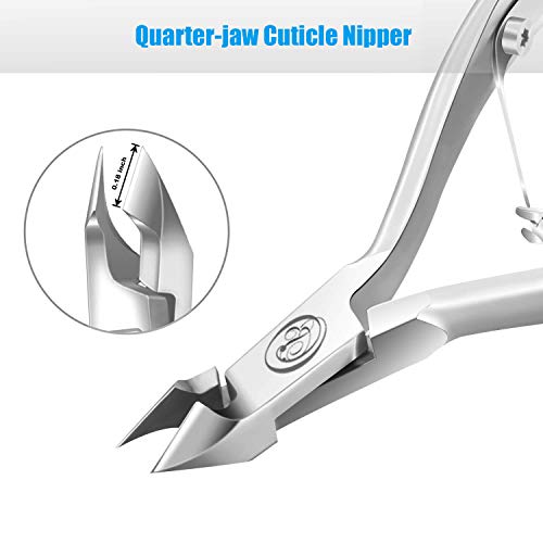 Blueorchids Cuticle Trimmer with Cuticle Pusher - Cuticle Remover Cuticle Nipper Professional Stainless Steel Cuticle Cutter Clipper Durable Pedicure Manicure Tools for Fingernails and Toenails - Image 3