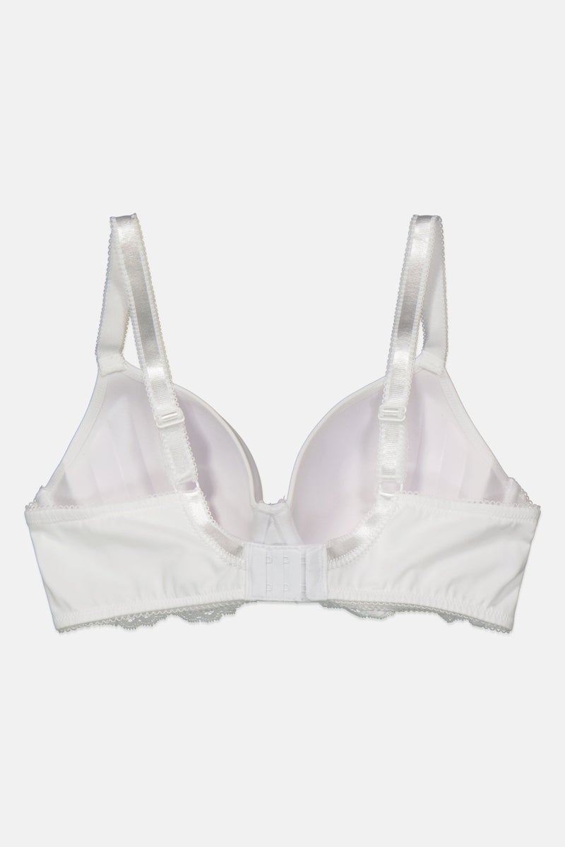 Pour Moi Women Plain Lightly Padded Wireless Bra, White  - Image 2