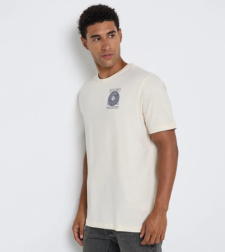 بين شيرمان Ben Sherman Men's Crew Neck Short Sleeve Printed T-Shirt