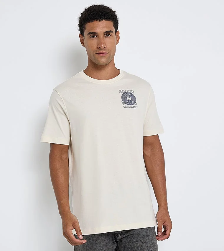بين شيرمان Ben Sherman Men's Crew Neck Short Sleeve Printed T-Shirt
