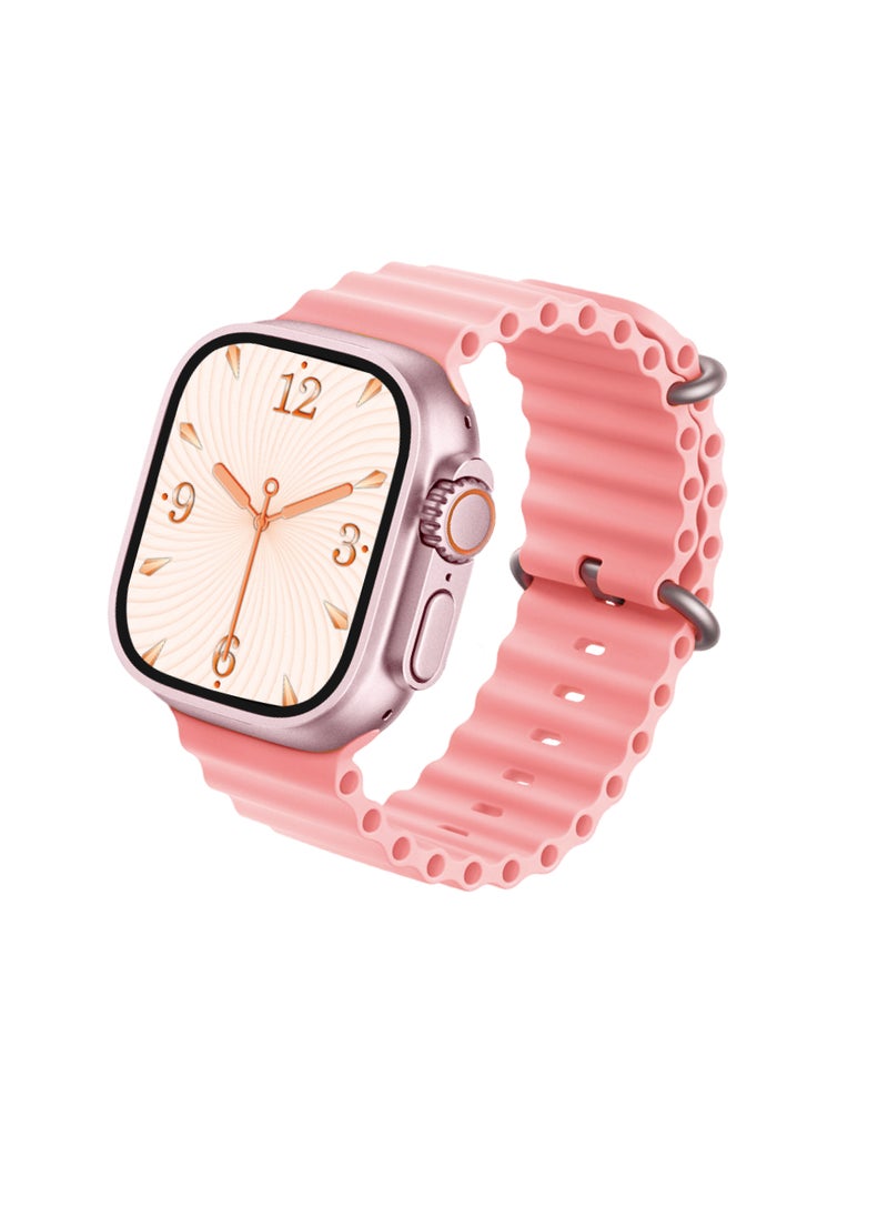 Generic - Multi in 1 Ultra Watch Series 9 Smart Watch Set for Women with 3 Silicon Band and Ornaments Great Gift for Family Children and Friends - Image 1