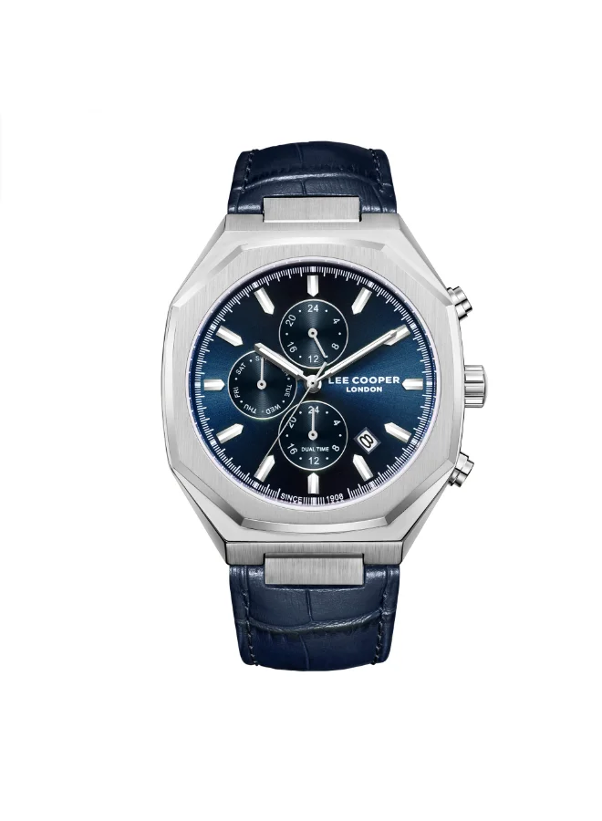 لي كوبر Men's Leather Multi Function Watch LC08168.399 - 43 mm