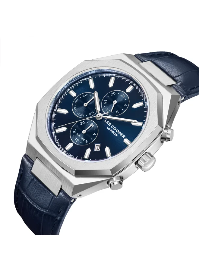 لي كوبر Men's Leather Multi Function Watch LC08168.399 - 43 mm