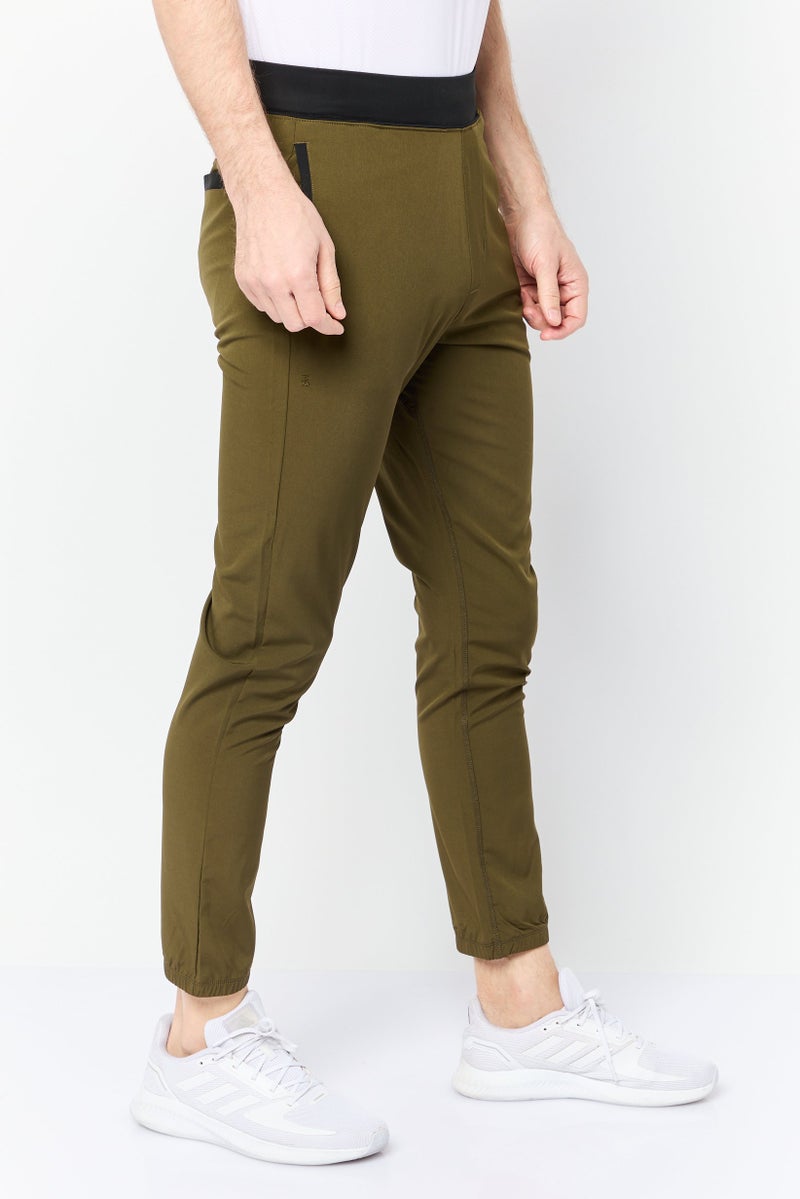Mister Men Slim Fit Training Track Pants, Dark Olive - Image 4