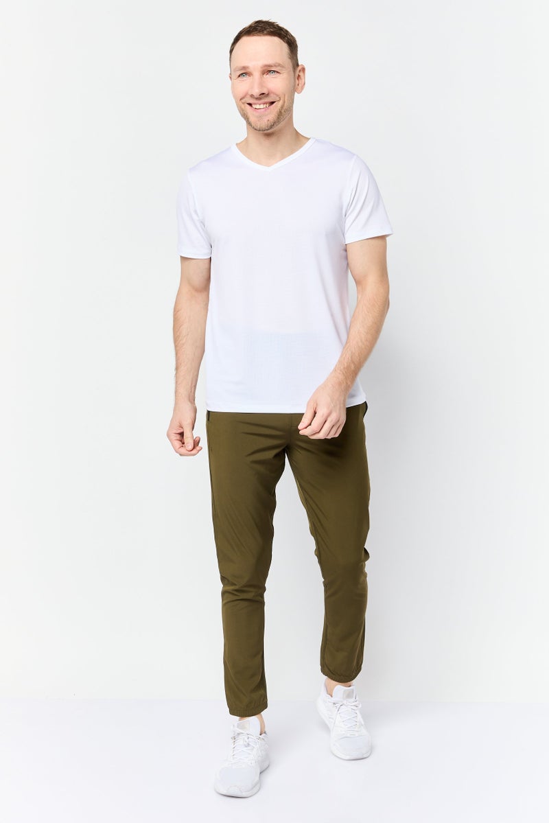 Mister Men Slim Fit Training Track Pants, Dark Olive - Image 2