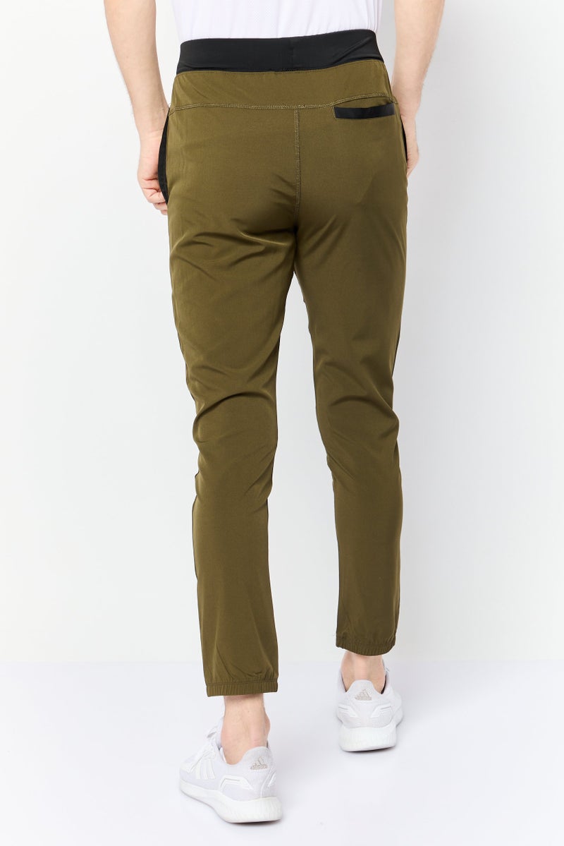 Mister Men Slim Fit Training Track Pants, Dark Olive - Image 3