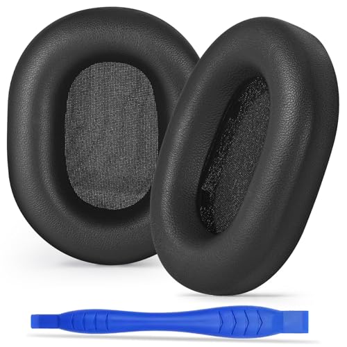 Aurivor Genuine Leather Ear Pads Cushions for Sony XM5 Noise Canceling Headphones, Premium WH-1000XM5 Replacement Earpads Covers with Soft Lambskin Leather, Optimized Memory Foam (Lambskin-Black) - Image 1