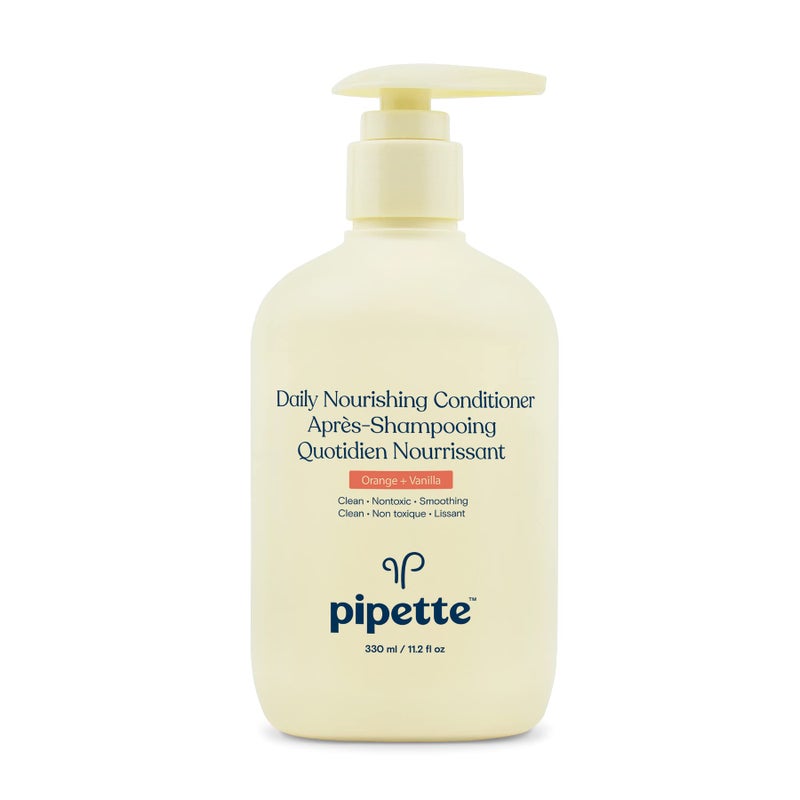 Pipette Daily Nourishing Conditioner -Tear Free Conditioner for Kids, Adds Moisture, 100% Plant-Derived Squalane and Quinoa, Orange + Vanilla Aroma, 11.2 fl oz - Image 1