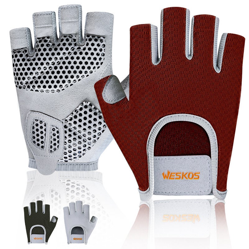 Sports Gloves With Air Cushion Anti Slip Wear Resistant Protection For Fitness Cycling And Outdoor Activities - Image 1