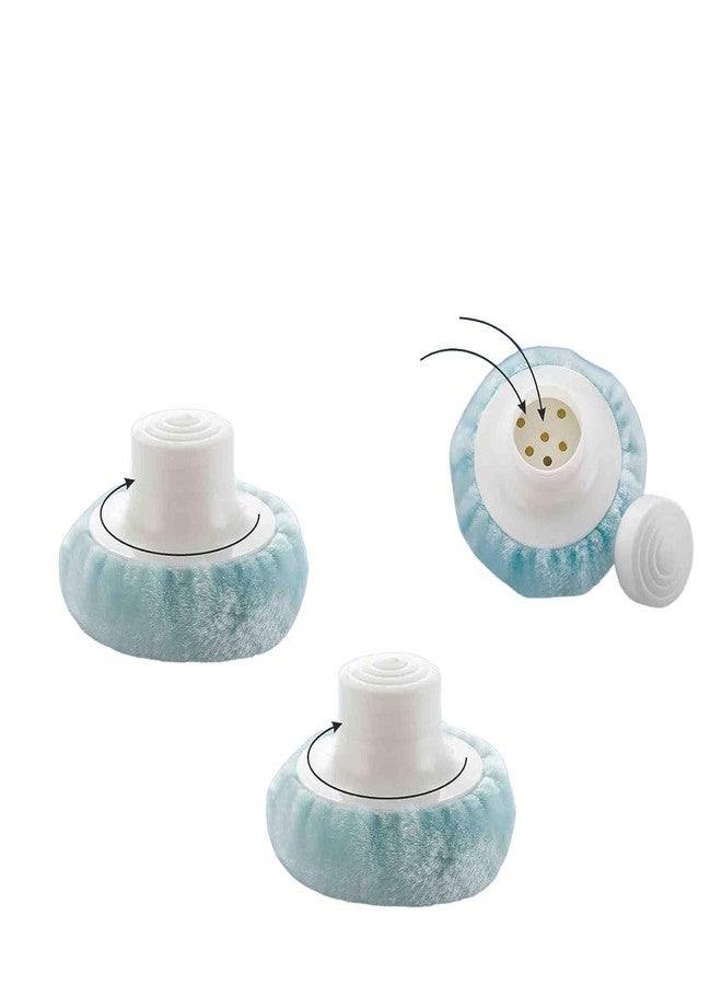 Evrysdi Cotton Round Baby Powder Puff Ultra Short with Ribbon Dusting Powder Puffs Powder Puff Sponge for Toddler New Born Baby Multicolor 2 PCS - Image 2
