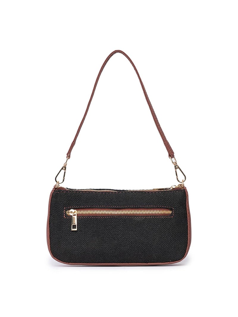 ZOUK Baguette Bag | Crossbody Bags for Women | Women's Handbags | Stylish Sling Bag for Woman | Vegan Leather Evening Bag | Travel & Office Use | Purse and Wallet - Image 4