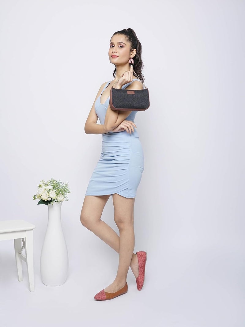 ZOUK Baguette Bag | Crossbody Bags for Women | Women's Handbags | Stylish Sling Bag for Woman | Vegan Leather Evening Bag | Travel & Office Use | Purse and Wallet - Image 5