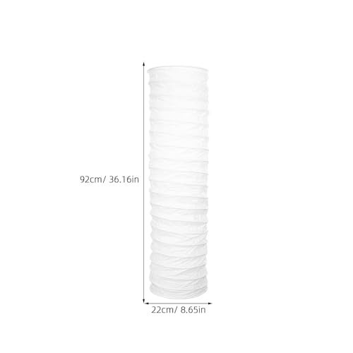 VOSAREA 2Pack Paper Floor Lamp Shades for Standing Lamps Sturdy Thickened Rice Paper Shade Replacement for Living Room Bedroom 37 Tall Nordic Japanese Style White Cylinder Light Cover Decor - Image 3